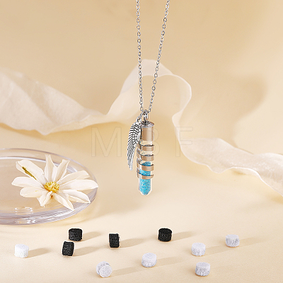 1Pc Wing 304 Stainless Steel Pendant Urn Ashes Necklaces NJEW-FG0001-28P-1