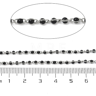 304 Stainless Steel Enamel Twisted Chains STAS-R100-40P-08-1