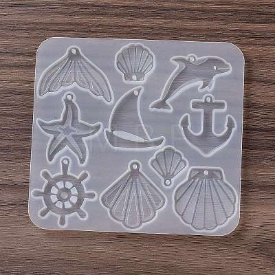 DIY Ocean Theme Pendants Silicone Molds DIY-C077-01A-1