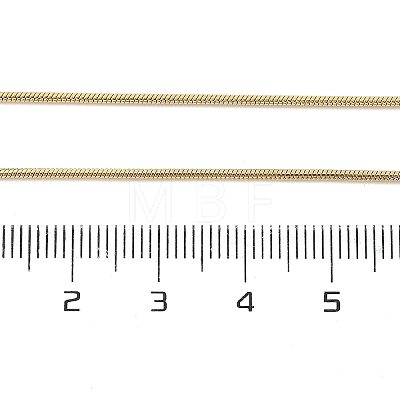 Ion Plating(IP) 304 Stainless Steel Round Snake Chain Necklace for Men Women NJEW-K245-016C-1