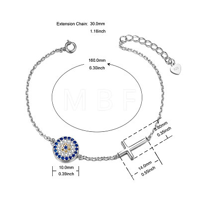SHEGRACE Rhodium Plated 925 Sterling Silver Bracelet JB464A-1