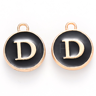 Golden Plated Enamel Alloy Charms ENAM-SZ0001-26B-D-1