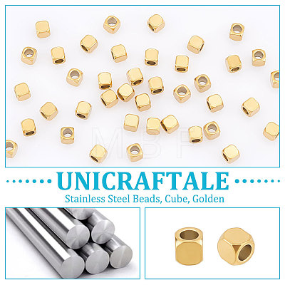 Unicraftale 40Pcs Ion Plating(IP) 304 Stainless Steel Beads STAS-UN0048-80-1
