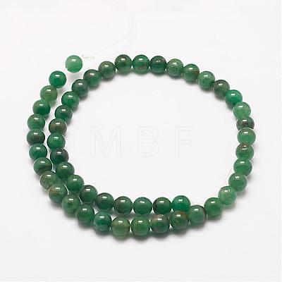 Grade AB Natural Green Aventurine Bead Strands G-G666-01A-1