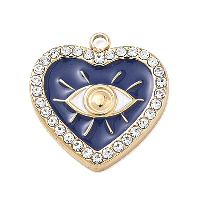304 Stainless Steel Enamel Pendants STAS-F354-02C-G-1