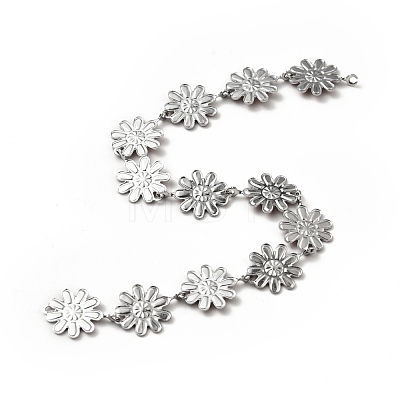 304 Stainless Steel Flower Link Chains CHS-C004-04D-P-1