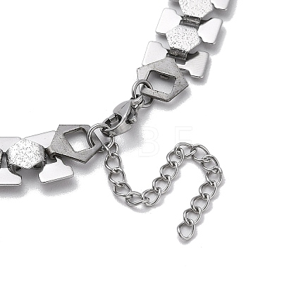 304 Stainless Steel Link Chain Necklaces NJEW-Q340-09P-1
