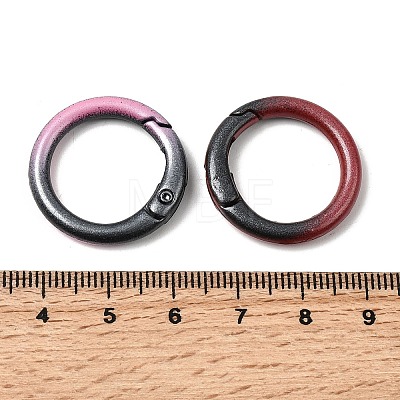 Spray Paint Alloy Spring Gate Rings FIND-C086-03A-1