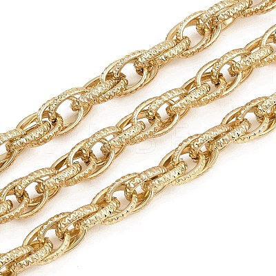 304 Stainless Steel Textured Rope Chains CHS-C022-03G-1