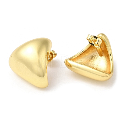 Rack Plating Brass Twist Triangle Stud Earrings EJEW-Q766-06G-1