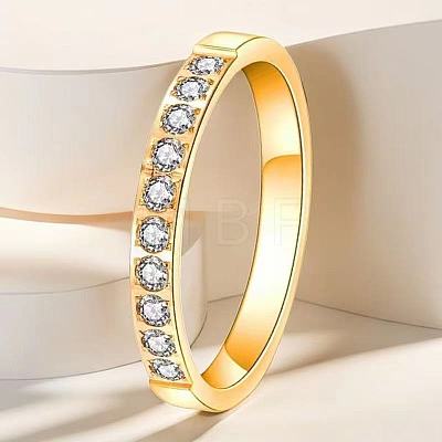 Stainless Steel and Crystal Rhinestone Finger Rings for Women FS-WG71548-14-1