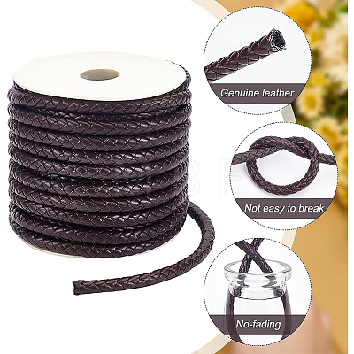 PU Imitation Leather Braided Cord WL-WH0003-14D-1