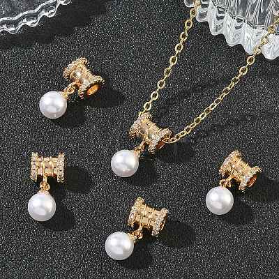SHEGRACE Brass Micro Pave Cubic Zirconia Tube Beads XGRQ4G700-699G-1