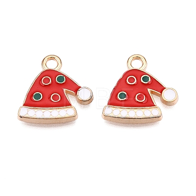 Christmas Theme Alloy Enamel Pendants ENAM-T020-10P-1