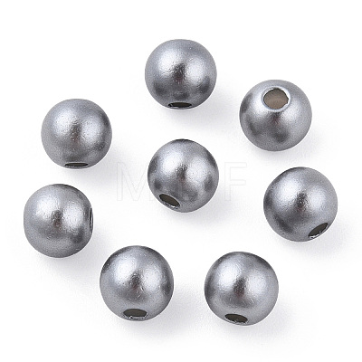 Spray Painted ABS Plastic Imitation Pearl Beads OACR-T015-05A-02-1