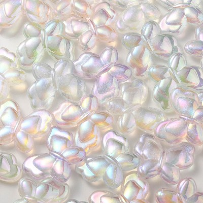 UV Plating Luminous Transparent Acrylic Beads OACR-P010-11-1