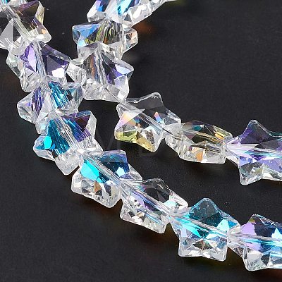 Faceted Glass Beads Strands EGLA-E030-01D-1