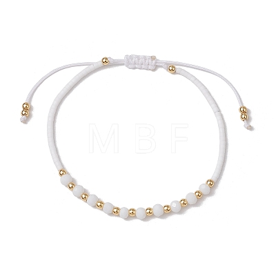 Glass Braided Bead Bracelets BJEW-JB11419-01-1