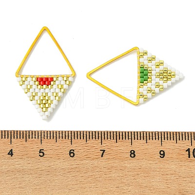 MIYUKI Glass Seed Beaded Pendants PALLOY-MZ01349-1