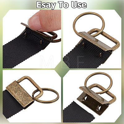 40Pcs 4 Colors Iron Ribbon Ends FIND-CN0002-57-1