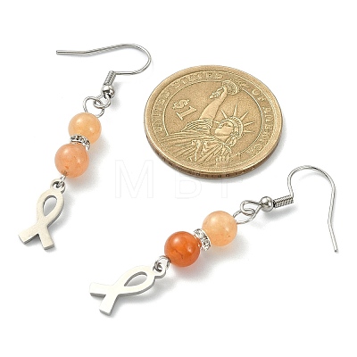 Natural Mixed Gemstone Dangle Earrings EJEW-JE05357-1