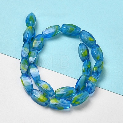 Handmade Milleflori Glass Beads Strands EGLA-P053-04A-01-1