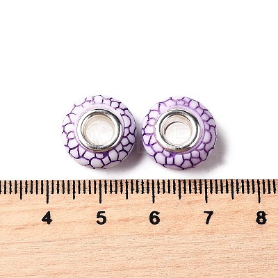 Opaque Resin European Beads RESI-C055-01A-1