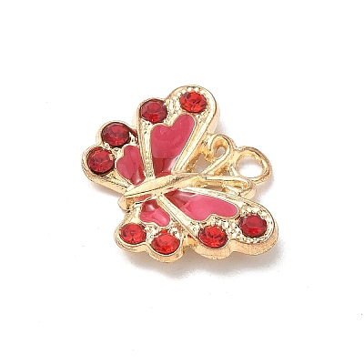 Alloy Enamel & Rhinestone Pendants FIND-C074-22KCG-1