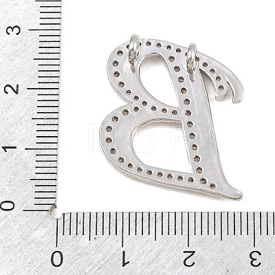 Brass Micro Pave Clear Cubic Zirconia Pendants CU-CBA8481-01P-B-1