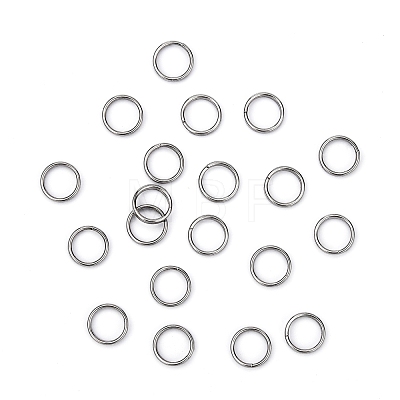 Jewelry Findings Original Color Stainless Steel Split Rings X-STAS-E010-6x1mm-2-1