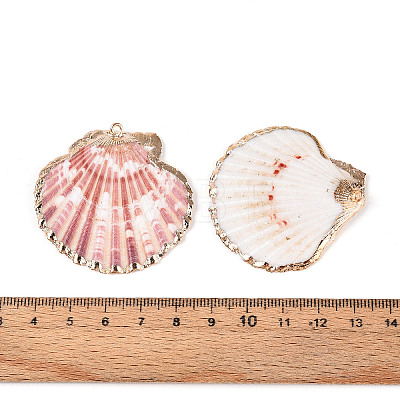 Electroplate Sea Shell Pendants SSHEL-S262-32-1
