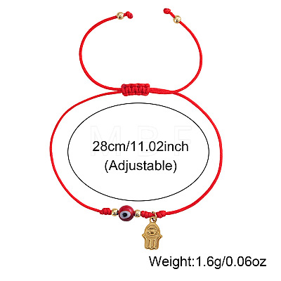 6Pcs Glass Evil Eye Beaded Braided Bracelet Sets ID6668-8-1