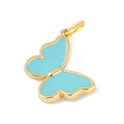 Brass Enamel Pendants KK-B114-16G-03-1