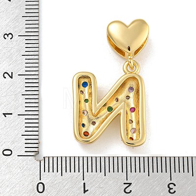 Brass Micro Pave Colorful Cubic Zirconia Pendants KK-P281-01G-N-1