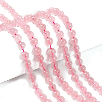 Natural  Rose Quartz Beads Strands X-G-L104-6mm-01-1