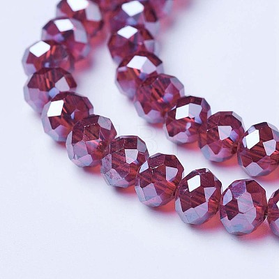 Electroplate Glass Beads Strands EGLA-A034-T3mm-A02-1