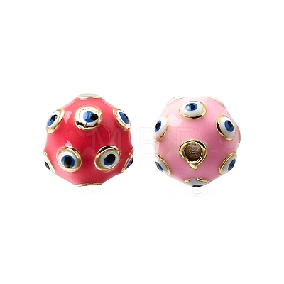 Brass Enamel Beads KK-CBA0E55-01C-G-1