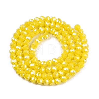 Electroplate Glass Beads Strands EGLA-A044-P4mm-A04-1