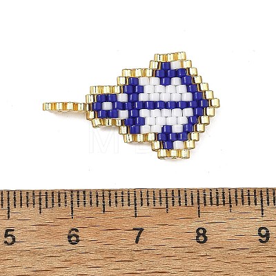Nautical Glass Seed Beaded Pendants PALLOY-MZ01439-02-1