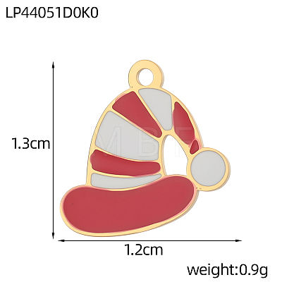 Christmas 304 Stainless Steel with Red Enamel Charms SA-OY003-77G-1