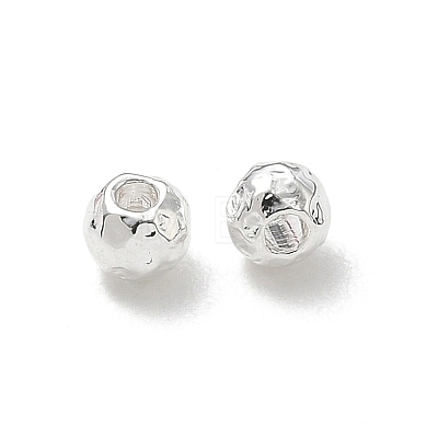 304 Stainless Steel Hammered Round Spacer Beads SA-CBA37BC-01E-S-1