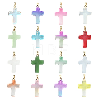 30Pcs 15 Colors Handmade Lampwork Pendants LAMP-CJ0001-50-1