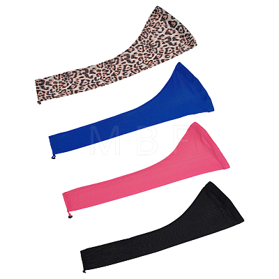 4Pcs 4 Colors Polyester Wig Caps Set DIY-OC0015-18-1