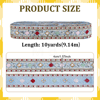 Ethnic Style Polyester Ribbon OCOR-WH0003-083A-1