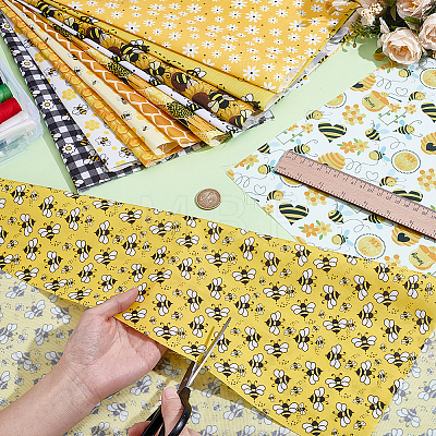 12Pcs 2 Styles Cotton Fabric DIY-PH0036-29B-1