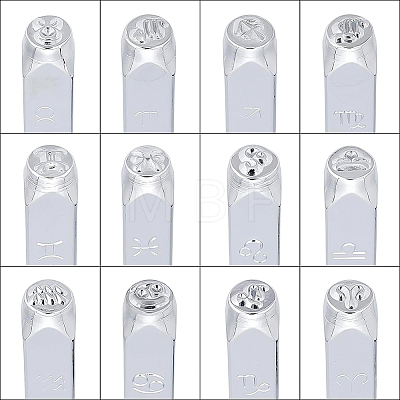 1 Set 40cr Steel Stamps AJEW-BC0001-71-1