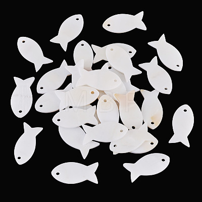 30Pcs Natural Freshwater Shell Pendants BSHE-TA0001-32-1