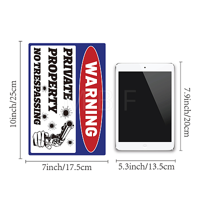 Waterproof PVC Warning Sign Stickers DIY-WH0237-008-1