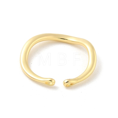 Brass Open Cuff Ring Components KK-G518-06G-02-1