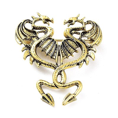 Dragon Brooch JEWB-K018-18AG-1